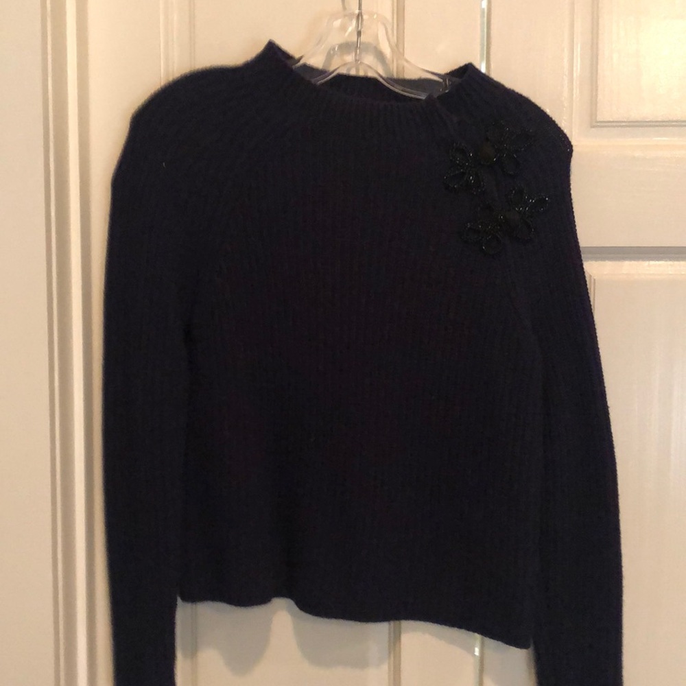 Jcrew Cropped embellished chunky sweater